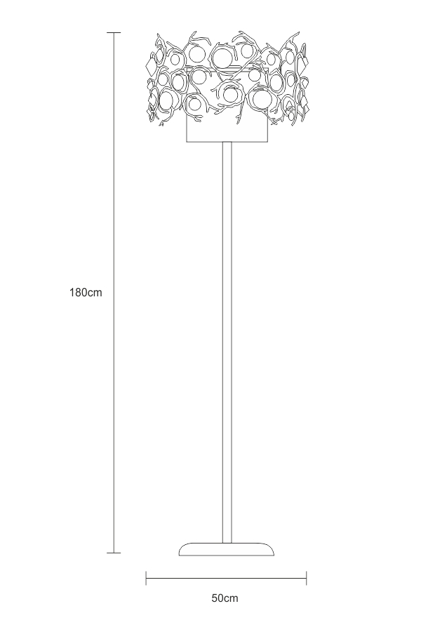 Floor lamp SERIP Diamond PA626/8 в интерьере
