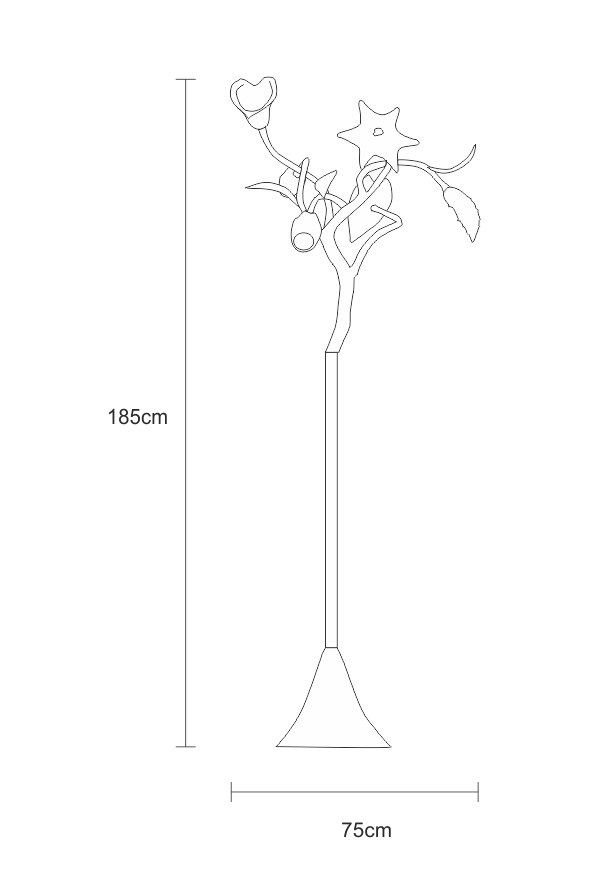 Floor lamp SERIP Bouquet PA618/6 в интерьере