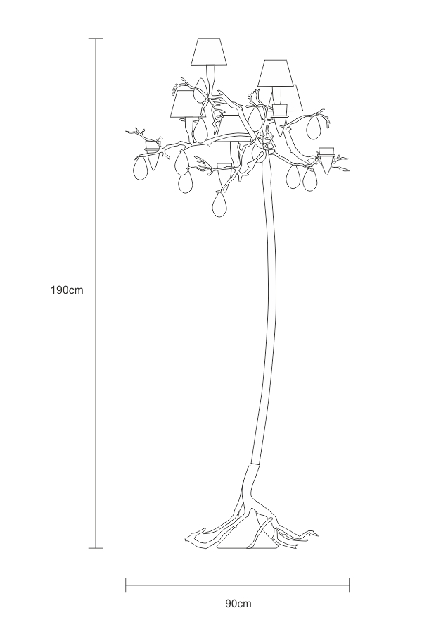 Floor lamp SERIP Fascinium PA617/5 в интерьере