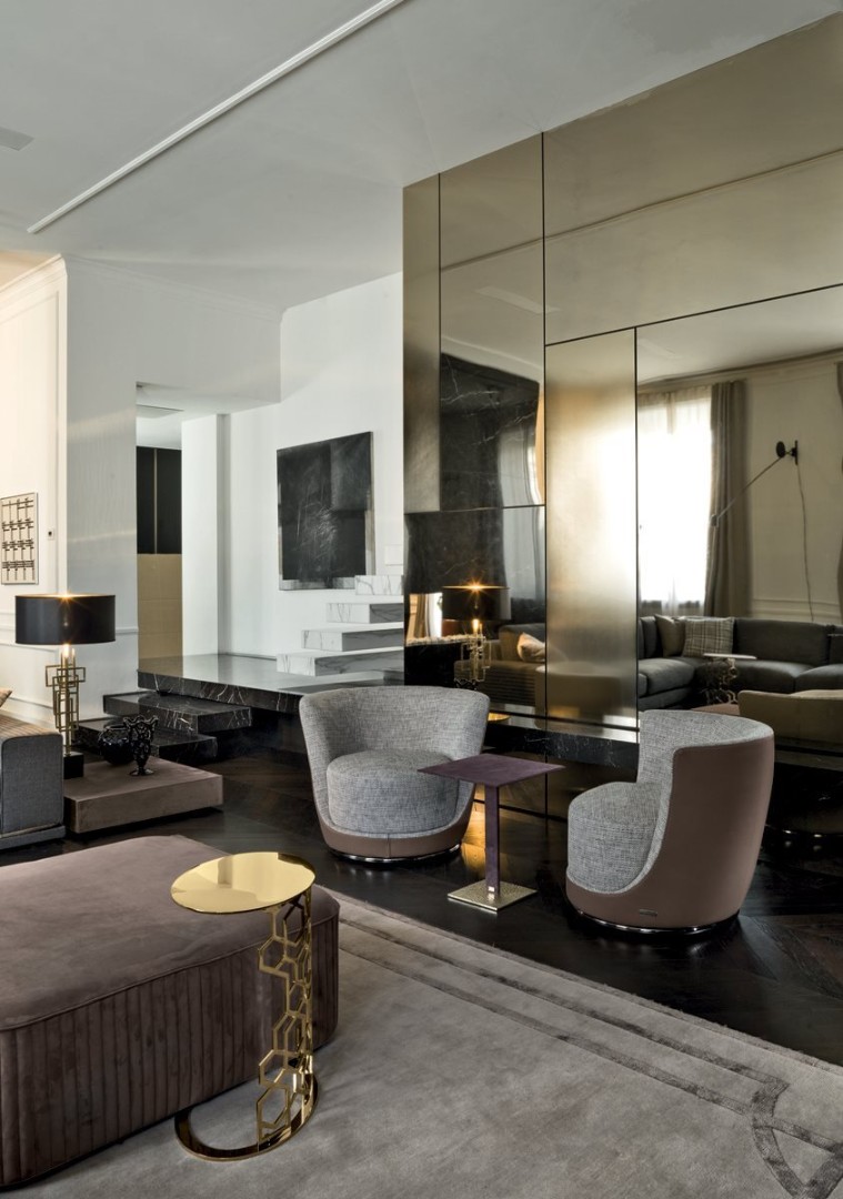Corner table Longhi Martin в интерьере