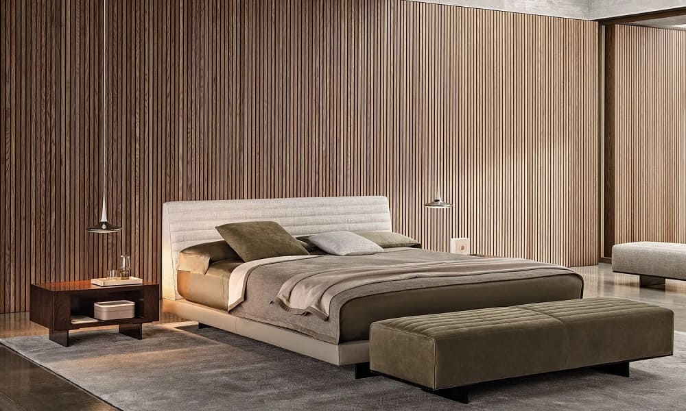Minotti Roger bed в интерьере