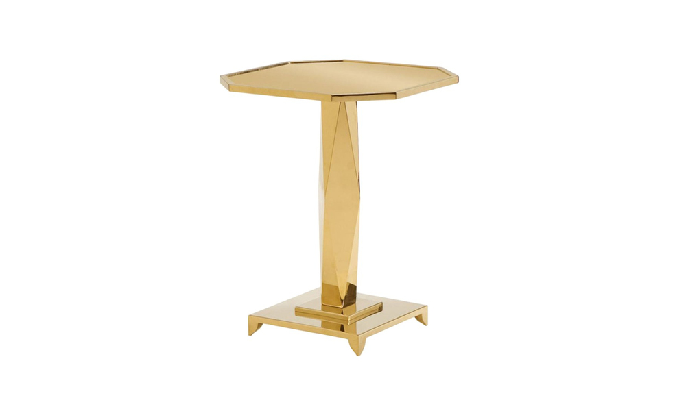 Caracole Put On A Pedestal Corner Table