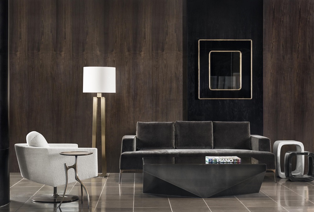 Holly Hunt Bell Corner Table в интерьере