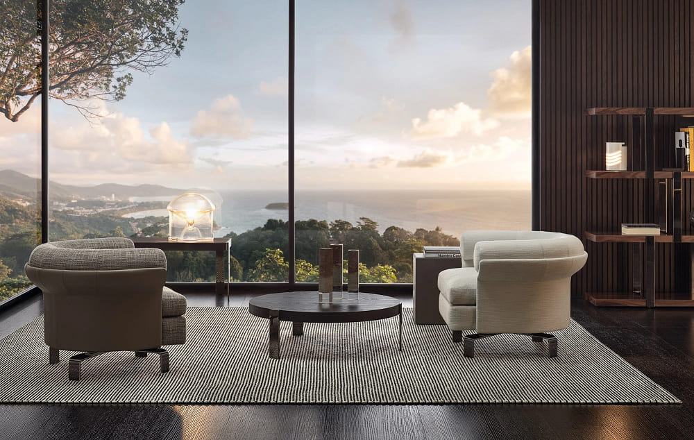 Minotti Mattia Coffee Table в интерьере