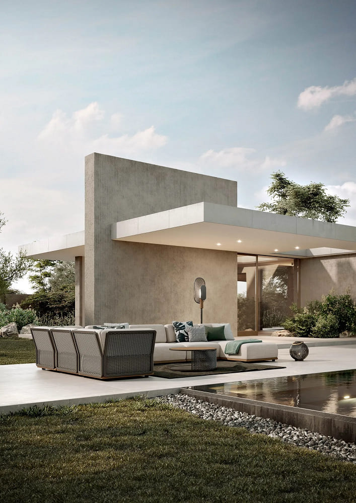 Outdoor sofa Atmosphera Switch в интерьере
