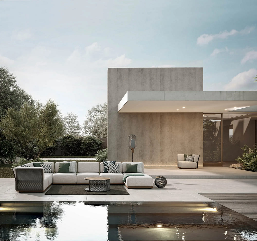 Outdoor sofa Atmosphera Switch в интерьере