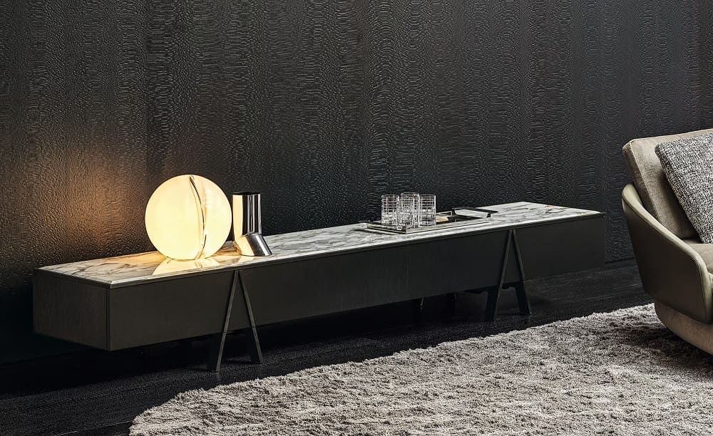 TV cabinet Minotti Easel в интерьере