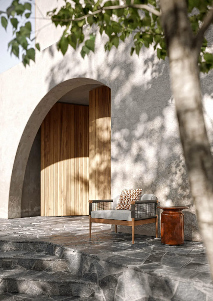 Outdoor armchair Atmosphera Lodge в интерьере