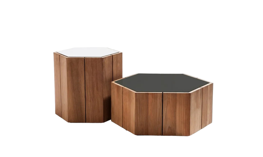 Outdoor corner table Tribu Hexagon High