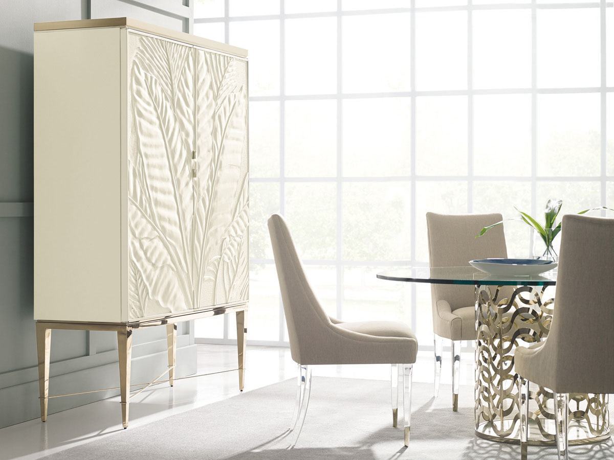 Caracole Palms Up Wine Cabinet в интерьере