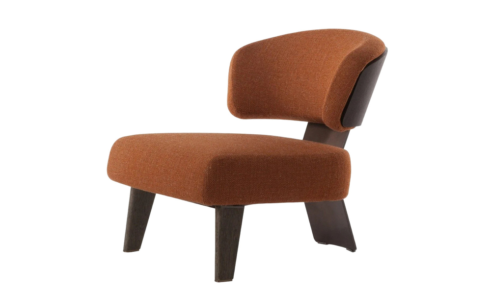 Minotti Reeves Wood Armchair