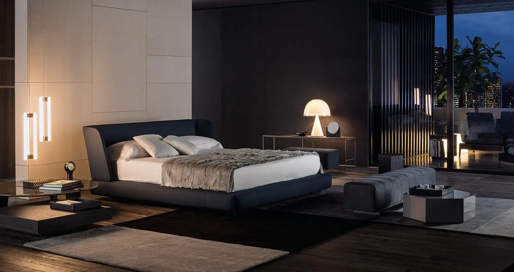 Minotti Reeves Bed в интерьере