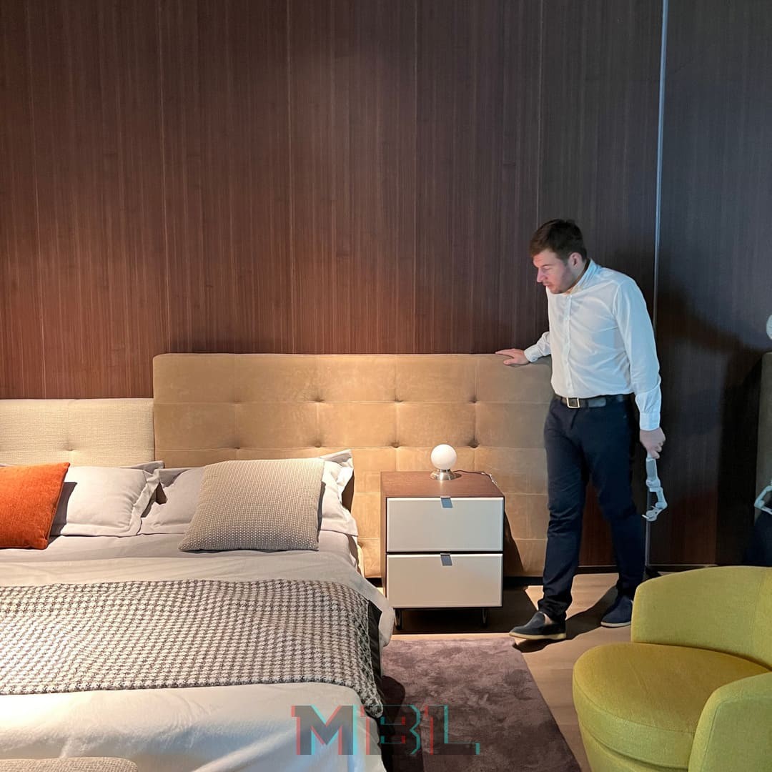 Bed Minotti 2200x3900x1050 в интерьере