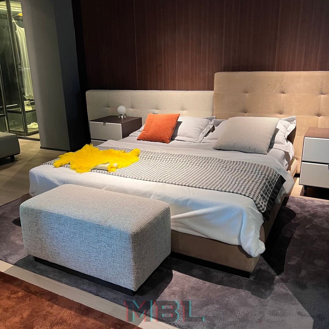 Bed Minotti 2200x3900x1050 в интерьере