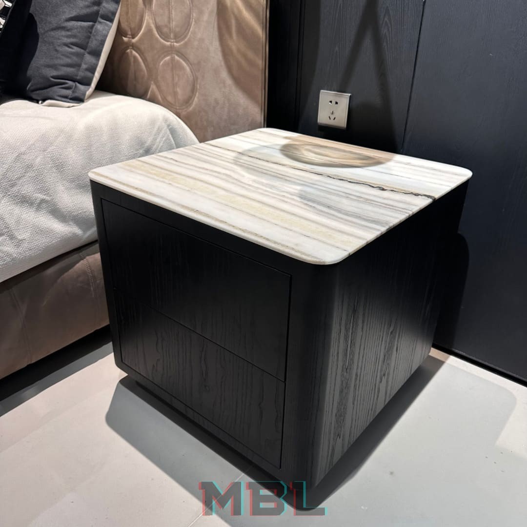 Bedside cabinet Minotti 550x550x505 в интерьере