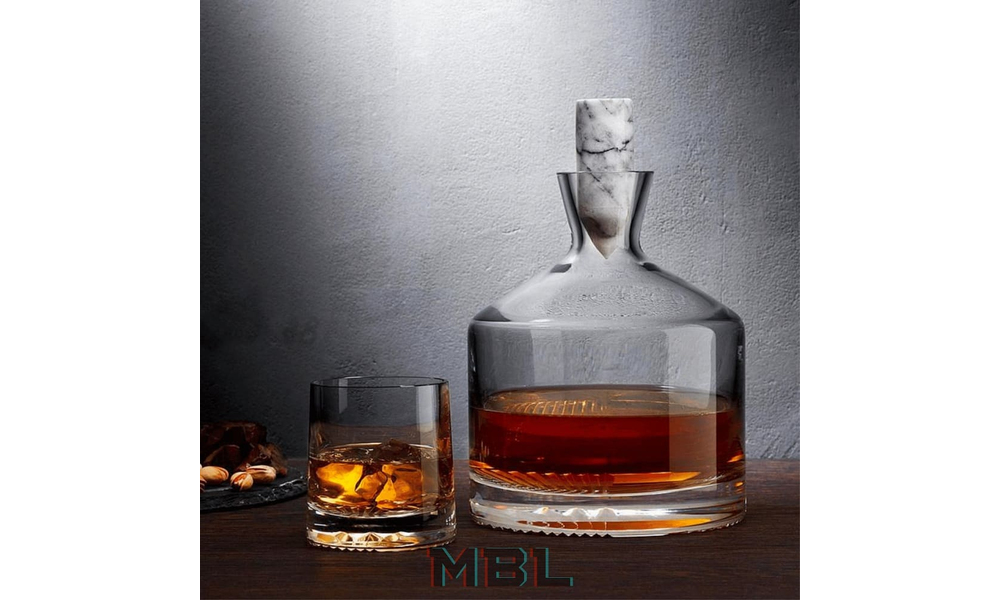 Baccarat bottle and glass set