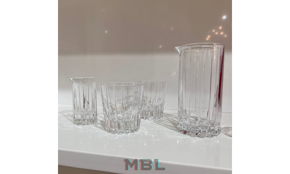 Set of pitcher and glass