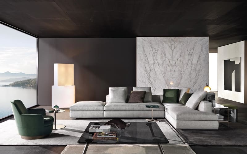 Sofa Minotti Powell в интерьере