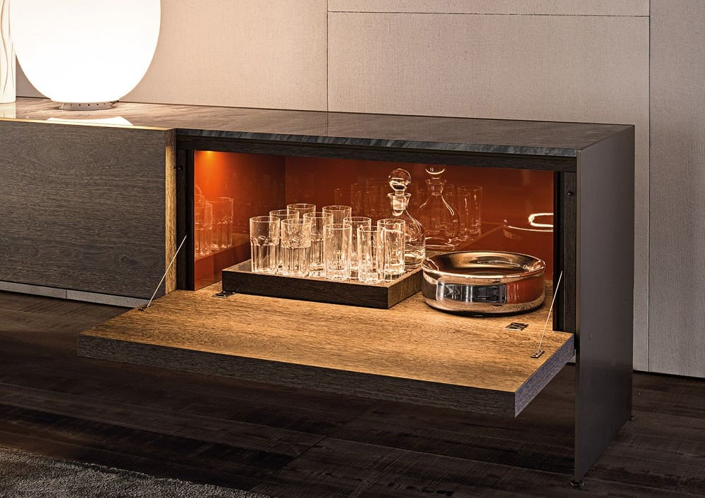 Поднос Minotti Gray Tray в интерьере