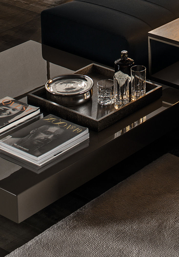 Поднос Minotti Gray Tray в интерьере