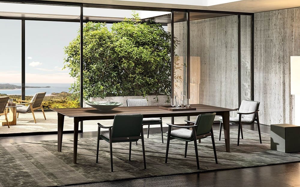 Dining table Minotti Penthouse в интерьере