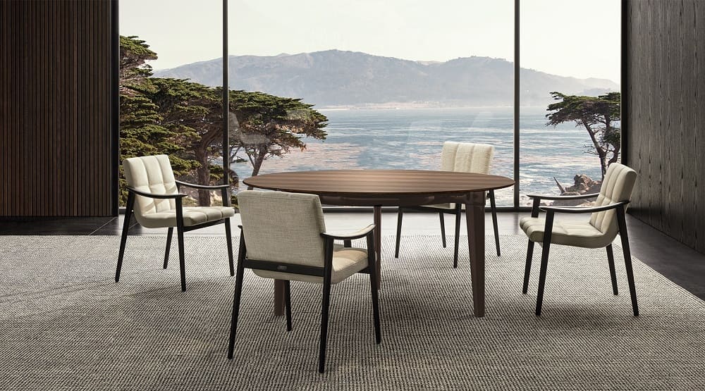 Dining table Minotti Penthouse в интерьере