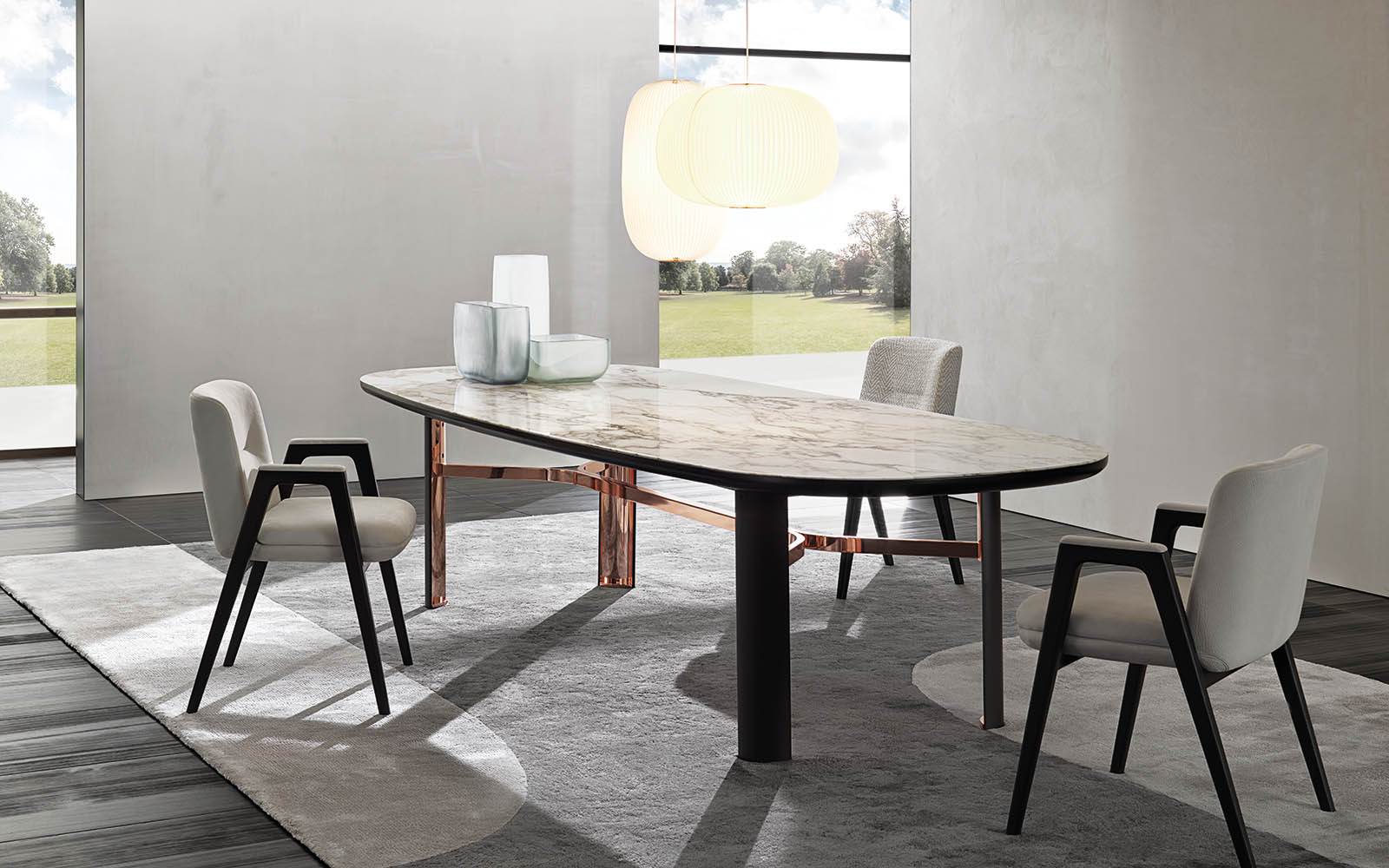 Dining table Minotti Dan в интерьере