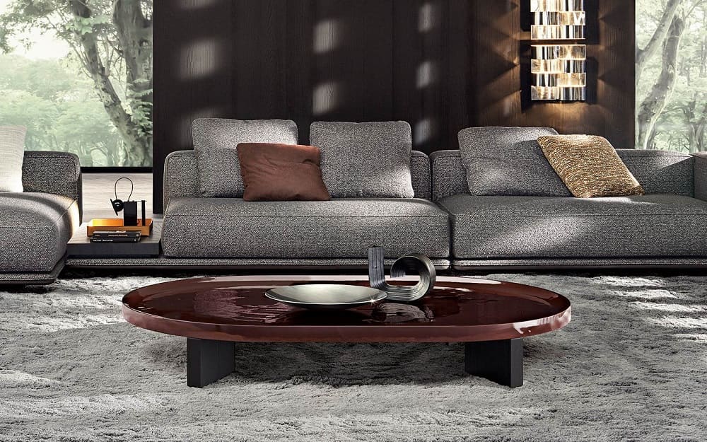 Coffee table Minotti Louver в интерьере