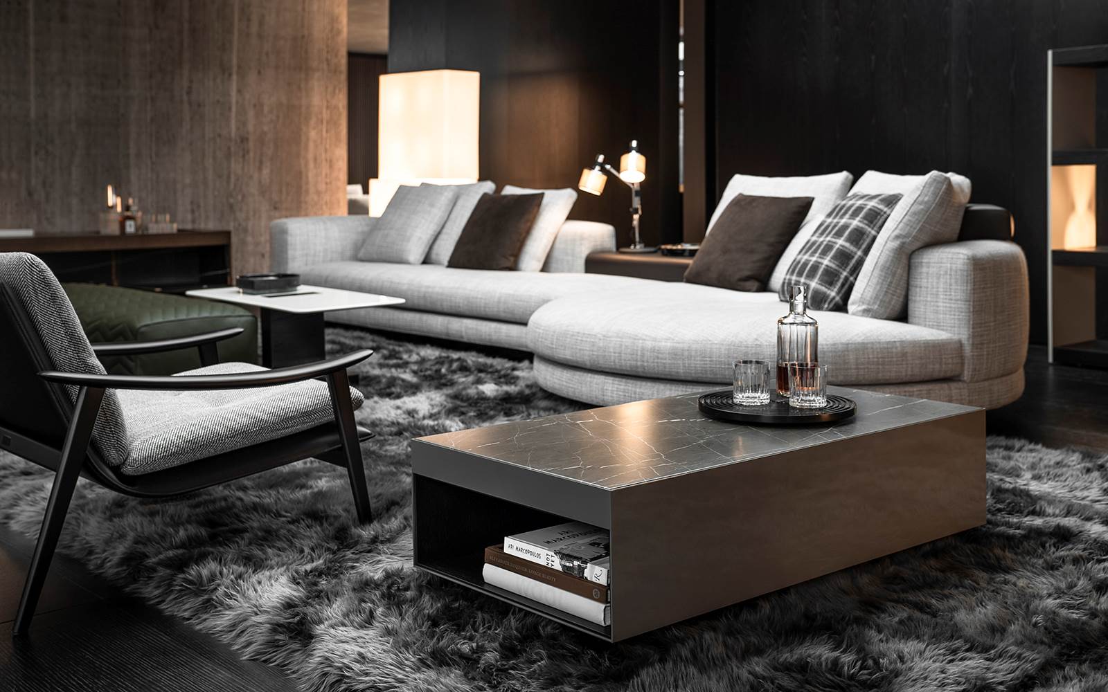 Coffee table Minotti Hope в интерьере