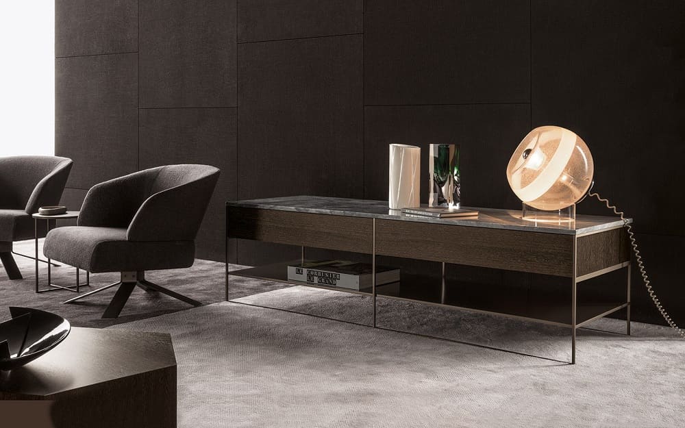 Console Minotti Calder Bronze в интерьере