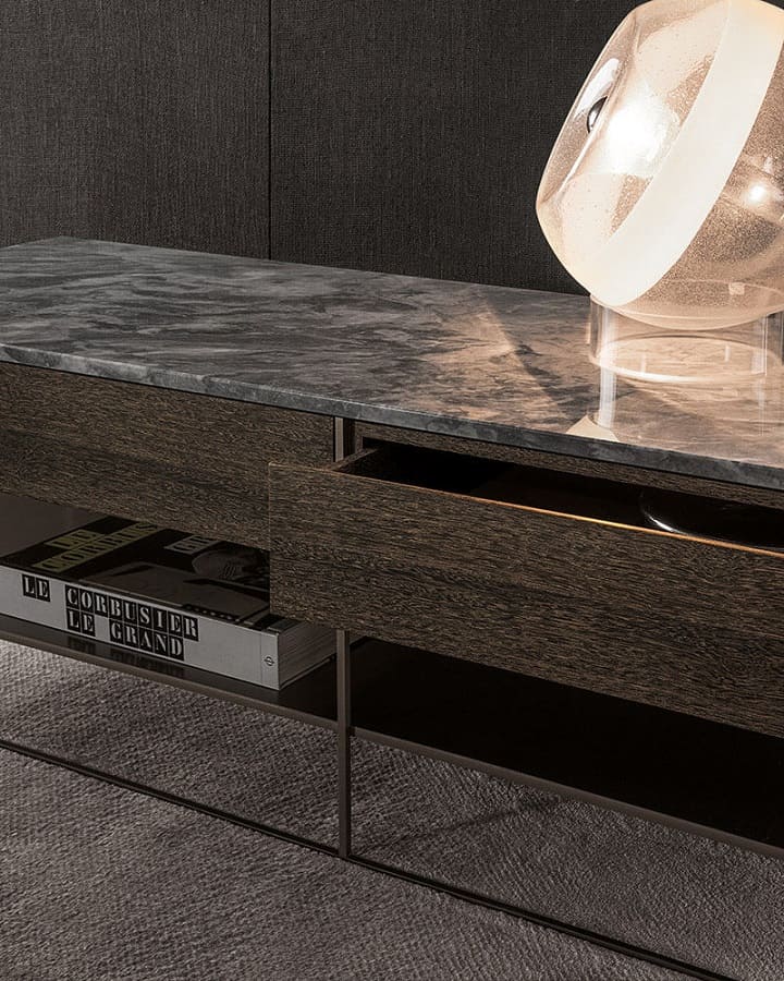Console Minotti Calder Bronze в интерьере