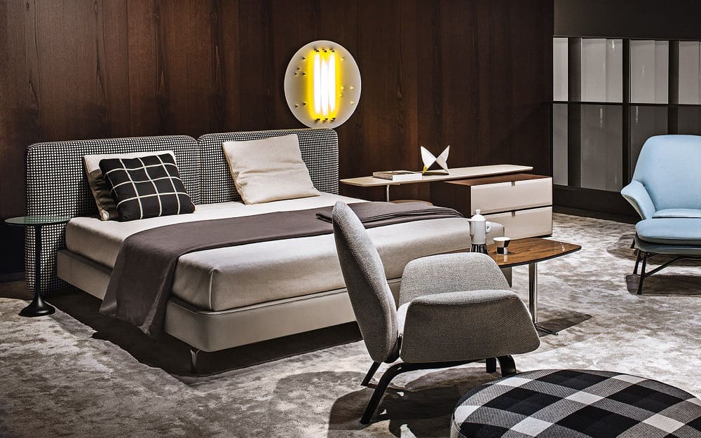 Bed Minotti Tatlin-Cover в интерьере