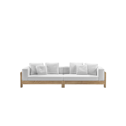 Outdoor sofa Minotti Alison Iroko Nature