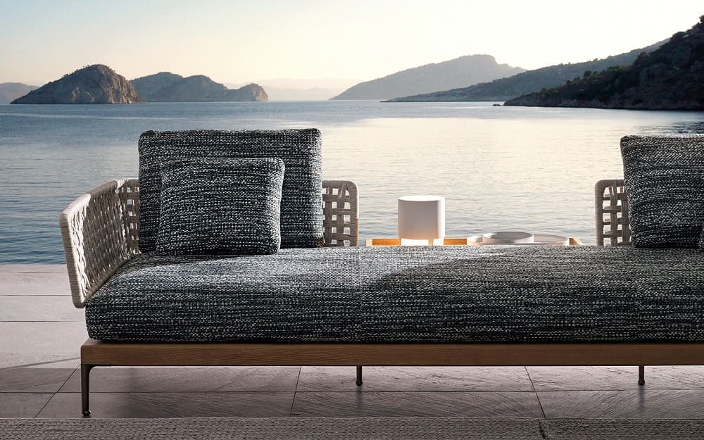 Outdoor sofa Minotti Patio Teak в интерьере