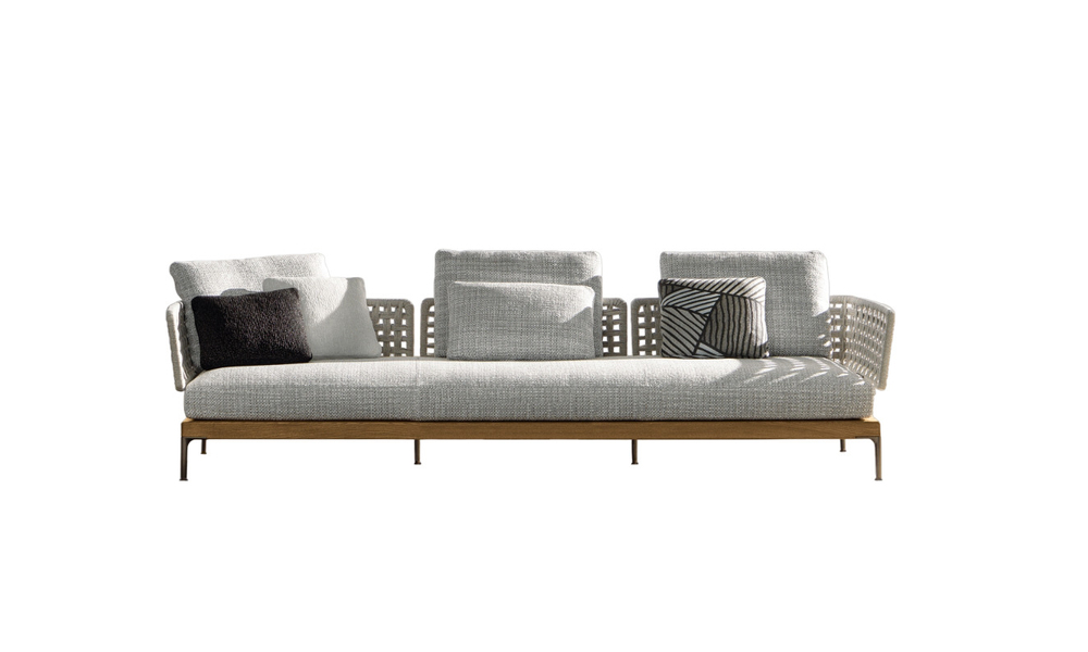 Outdoor sofa Minotti Patio Teak