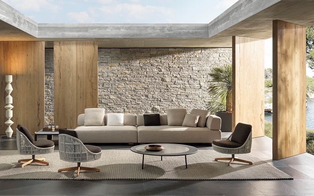 Outdoor armchair Minotti Sendai в интерьере