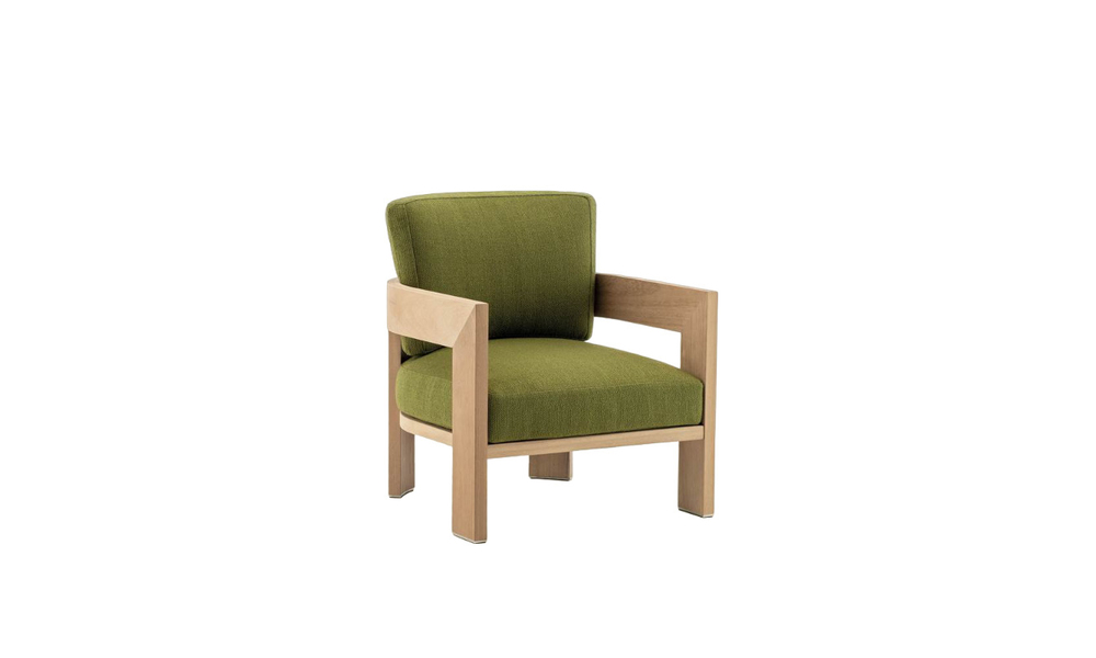 Outdoor armchair Minotti Warhol Iroko Nature