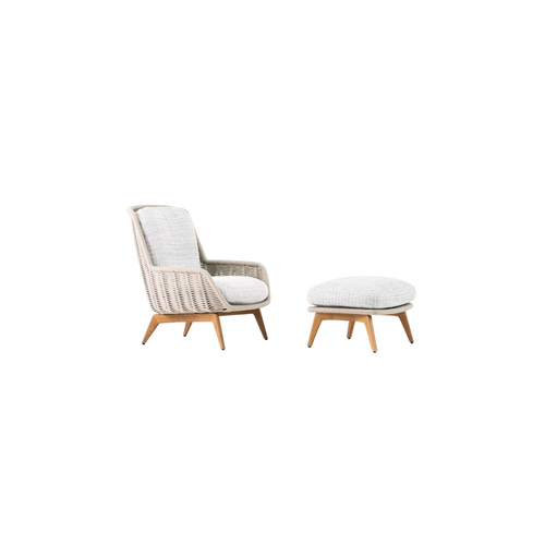 Outdoor armchair Minotti Belt Cord