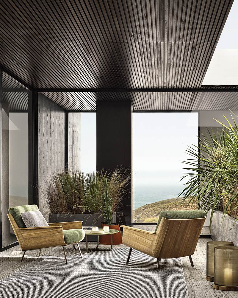 Outdoor armchair Minotti Daiki в интерьере