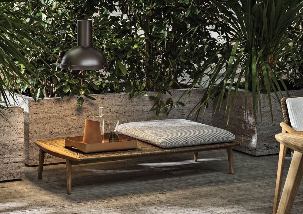 Outdoor банкетка Minotti Fynn в интерьере