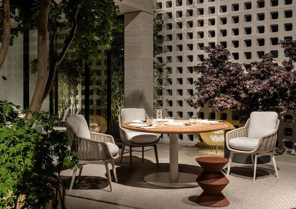 Outdoor chair Minotti Belt Cord в интерьере