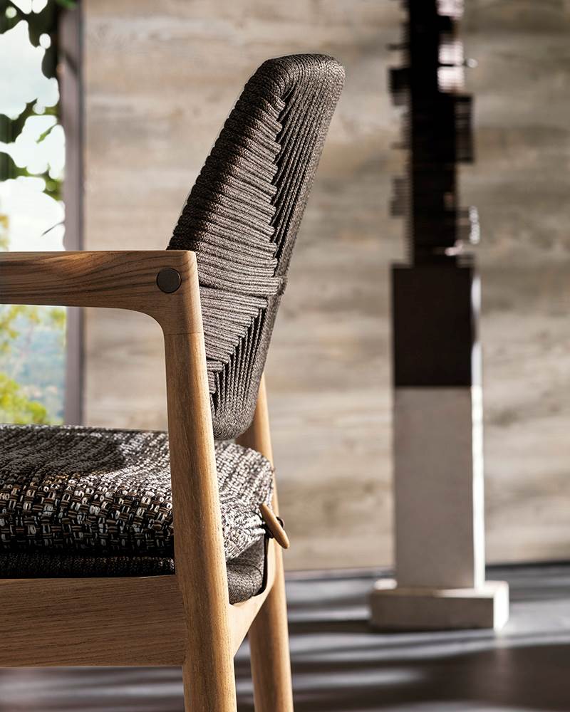 Outdoor chair Minotti Yoko Cord в интерьере