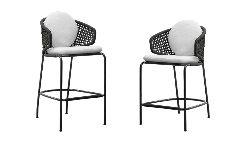 Minotti Aston Cord outdoor bar stool в интерьере