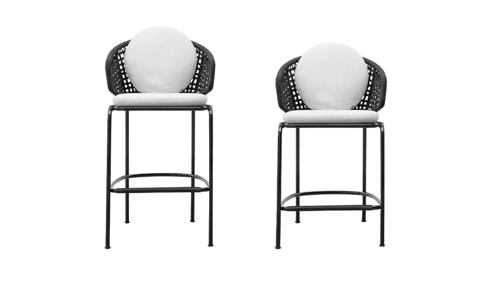 Minotti Aston Cord outdoor bar stool