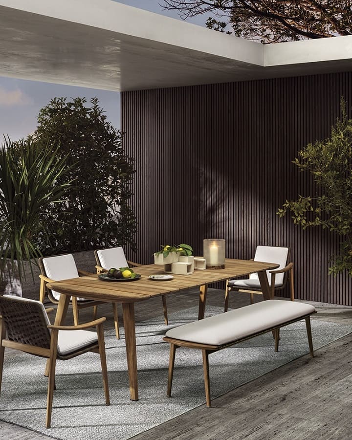 Outdoor table Minotti Fynn Dining в интерьере
