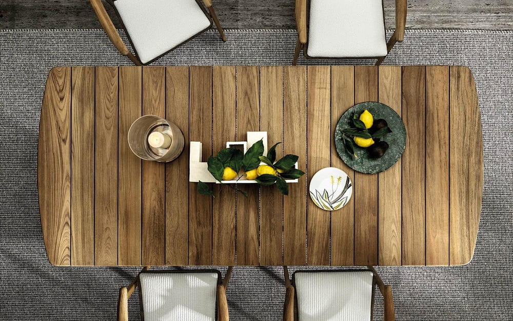 Outdoor table Minotti Fynn Dining в интерьере