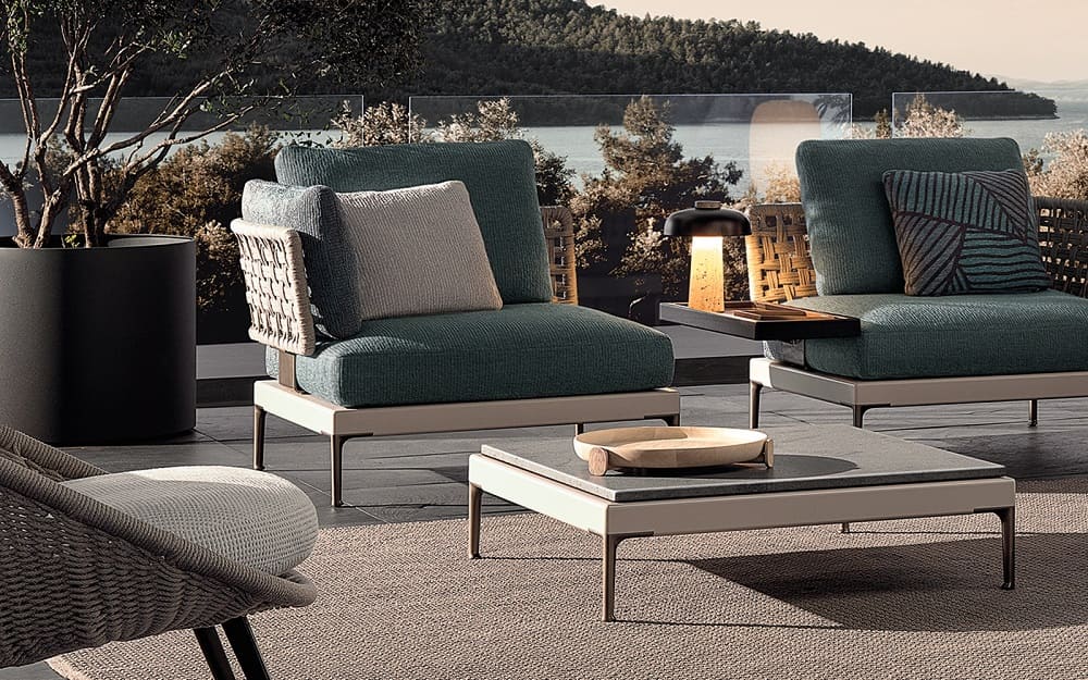 Outdoor coffee table Minotti Patio в интерьере