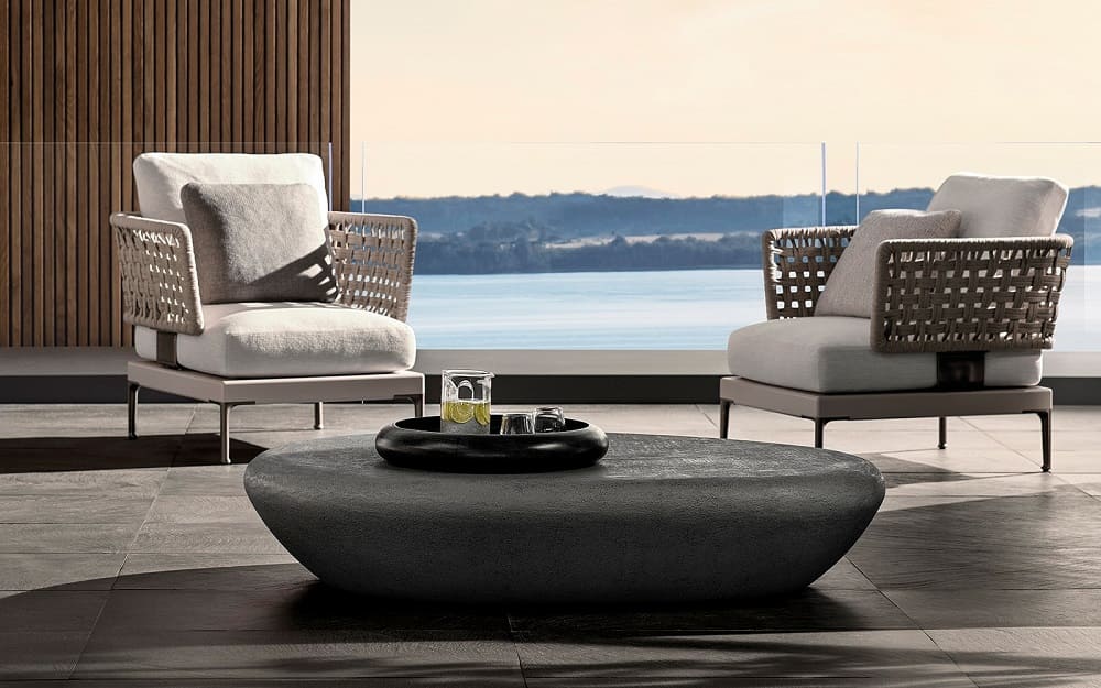 Outdoor coffee table Minotti Stony в интерьере