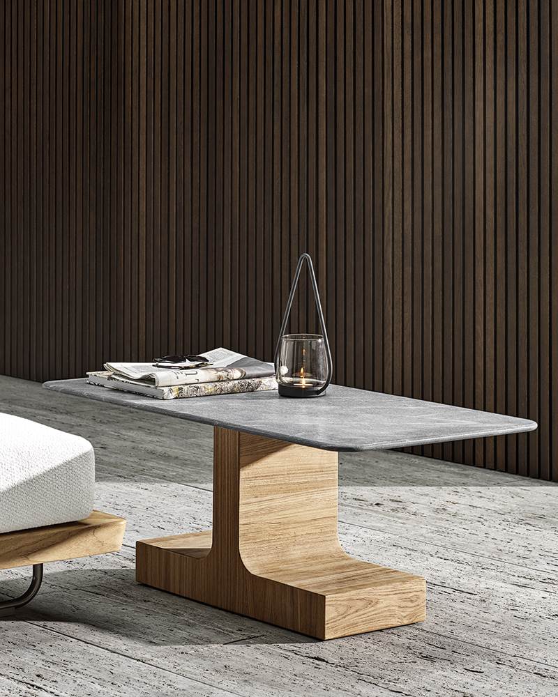 Outdoor coffee table Minotti Block в интерьере