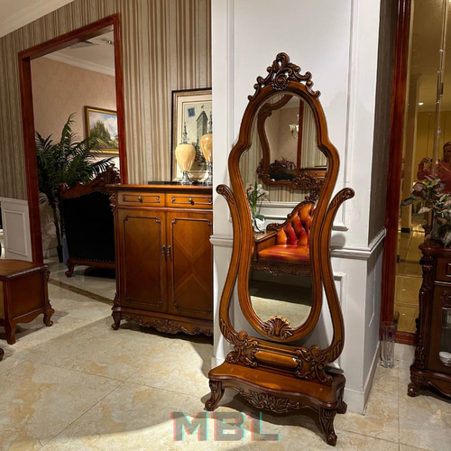 Mirror, natural wood
